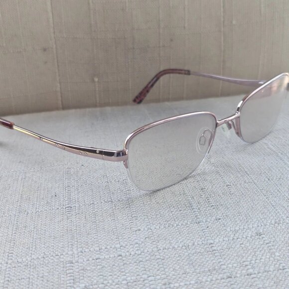 Bebe Women Glasses Frame Shiny Rose Gold Half Rim Eye Wear BB5107 Over The Top - Picture 4 of 13